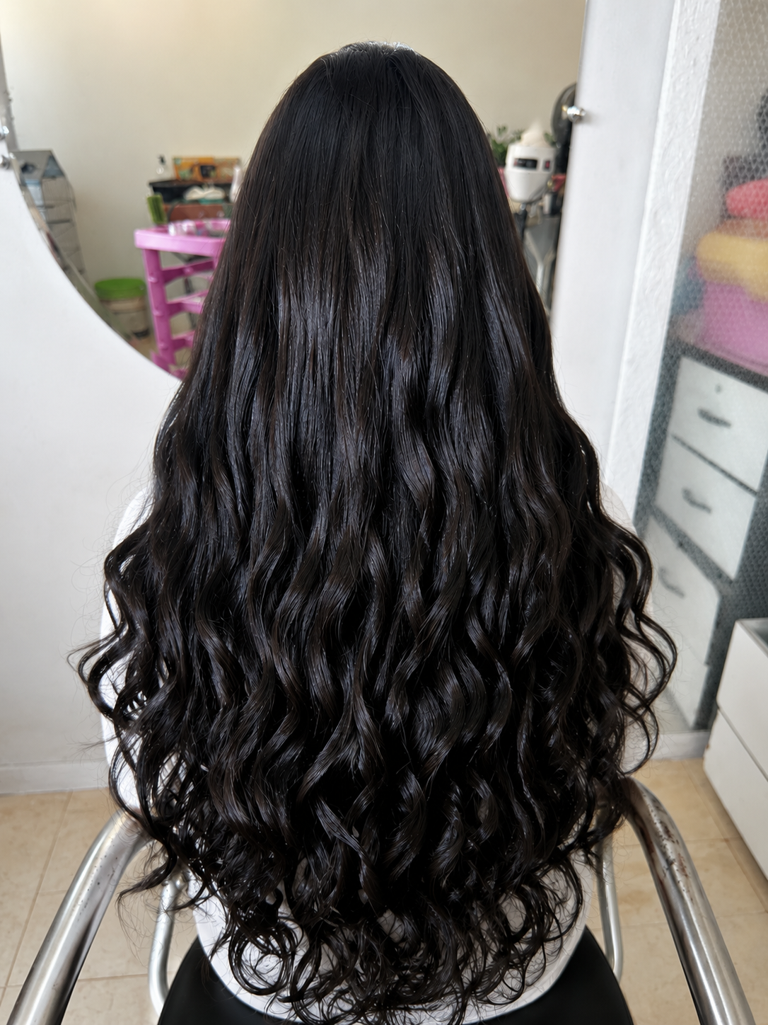 Depois — transformação com mega hair